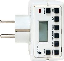 Розетка с таймером недельная Feron TM21 220В 3500Вт 16A IP20 картинка